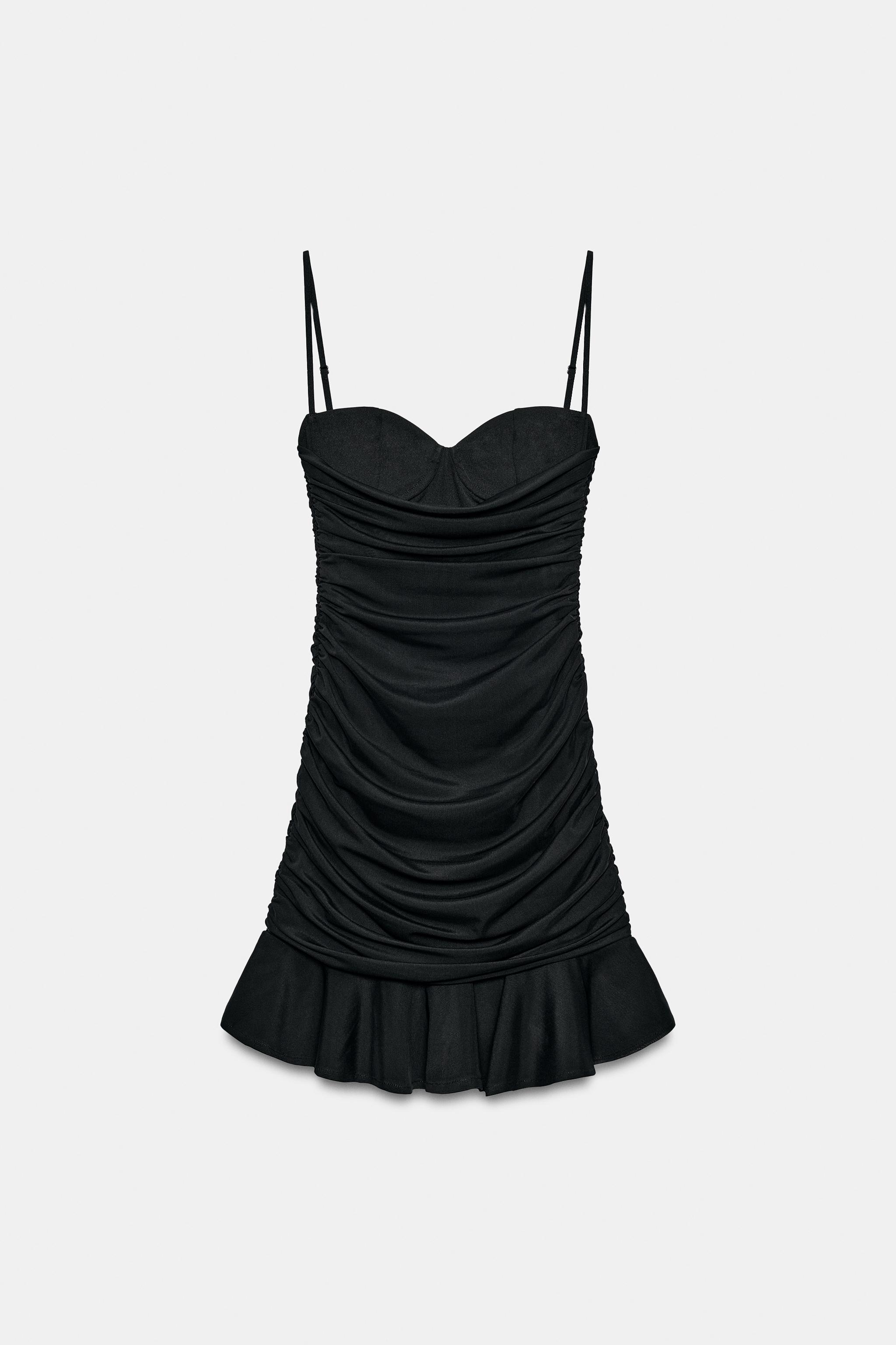 ROBE DRAPÉE À VOLANT